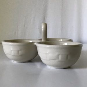 ‼️SOLD‼️ Longaberger pottery 3-part Server